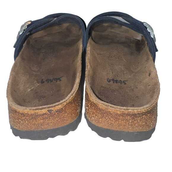 Birki Birkenstock Blue Siena X Strap Criss Cross Sandals Women Sz 8/ 39 NARROW - Picture 7 of 10